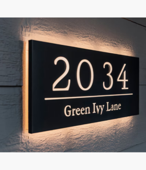 LED Acryllic box pattern sign board name plate